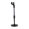 Desktop Extendable Round Base Microphone Stand Holder with Mic Clip