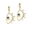 Gold plated jewelry devil's eye hoop huggie pendant eye earring