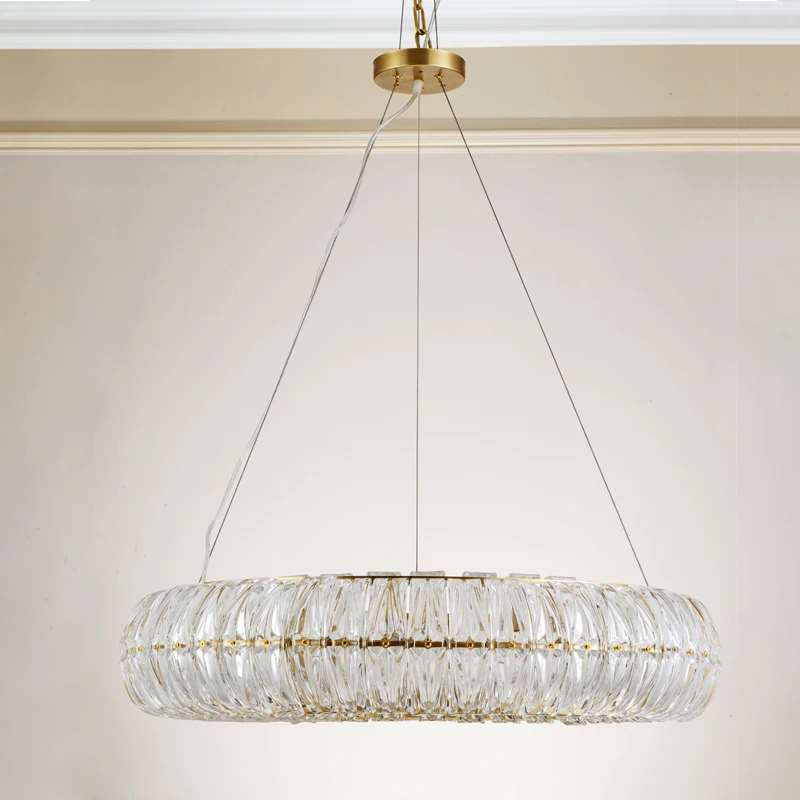 round crystal chandelier