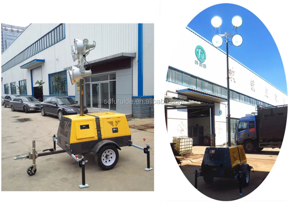 Portable Construction Lights Tower Used Diesel Generator (fzmt1000b