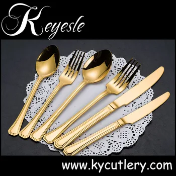 Gold Plated Flatware Sets Bulk Wedding Cutlery Set Gold Plated Flatware Sets Bulk Wedding Cutlery Set Whole