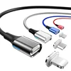 TPE Flame Retardant Power Delivery Quick Charging Cable 3A 3In1 Magnetic 1M Cable Dotted Nylon Charging Cable