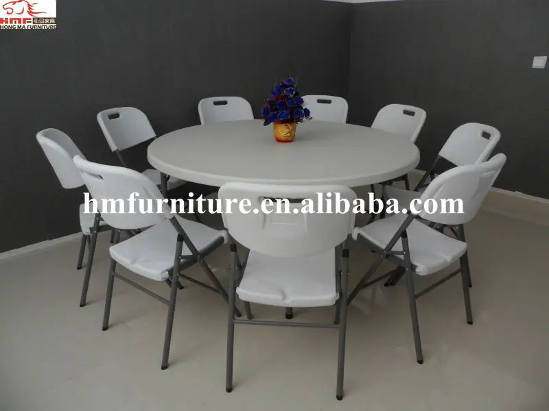160cm Hdpe Plastic Folding Round Table With One Piece On Top Buy