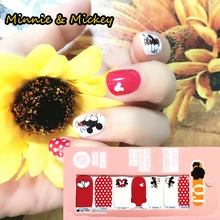 White Rad cute Mouse child Nail Arts Nail Sticker Waterproof Nail Decal Sticker Gel Polish French