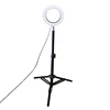 best selling USB Rechargeable 6INCH photographic lighting beauty lamp with tripod stand and 360 rotating aluminum ball head
