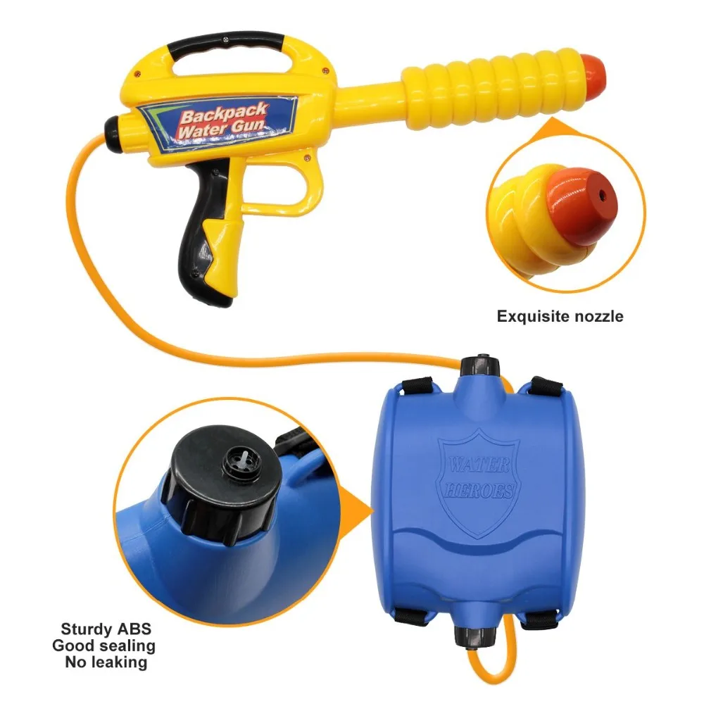 Water Gun Backpack Pump Squirt Gun Soaker Blaster High Capacity Long