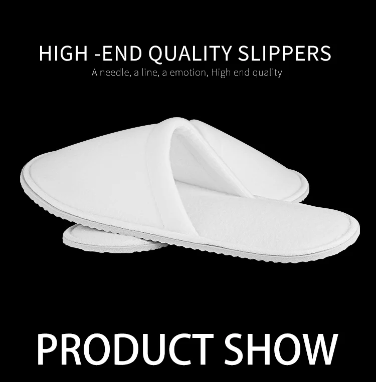 Wholesale 5 star hotels white custom washable disposable hotel slippers