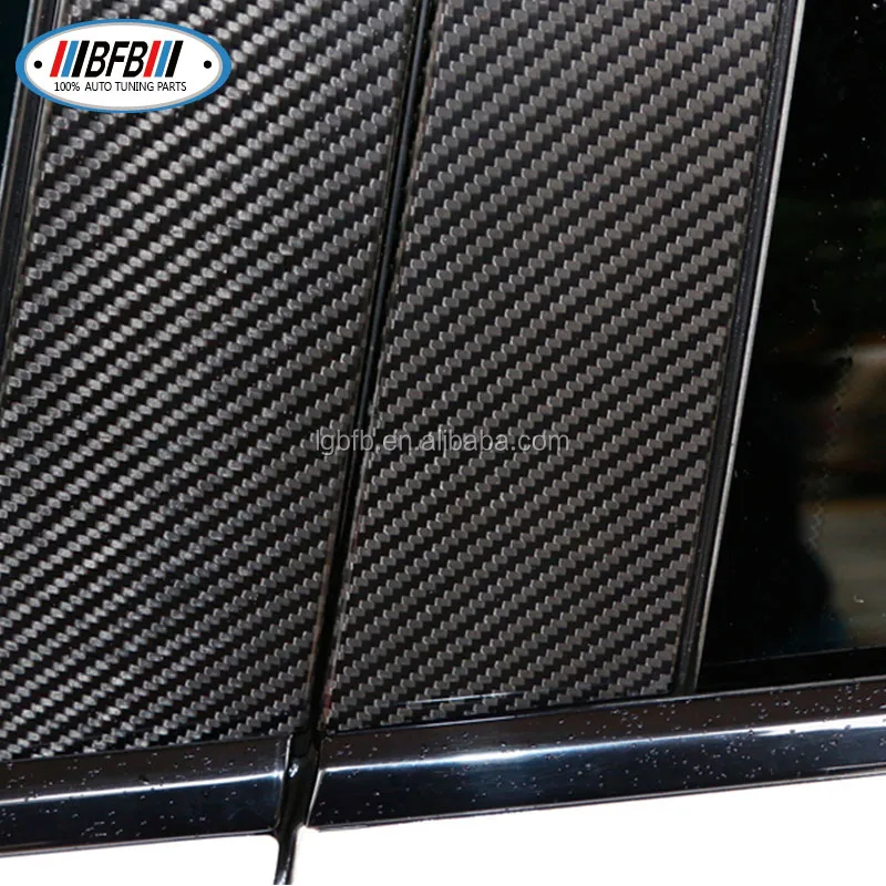 For Porsche Panamera Carbon Fiber B-pillar Window Trim Covers 4pcs 2014 ...