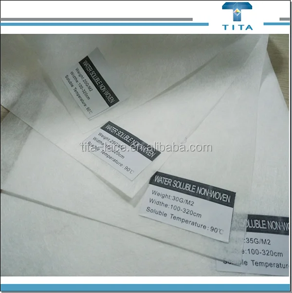 Polyvinyl Alcohol Non Woven Fabric,Water Soluble As Embroidery Backing