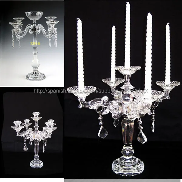 Candelabro De Cristal Para La Boda Centros De Mesa Buy Candelabro De