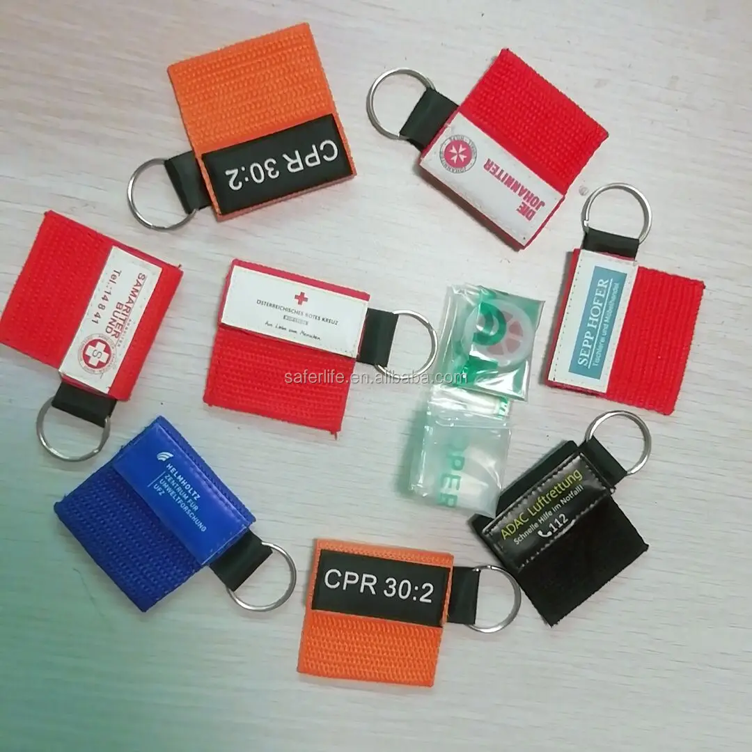 Promotional Gift First Aid Cpr Key Bag Emergency Cpr Face Shield Key