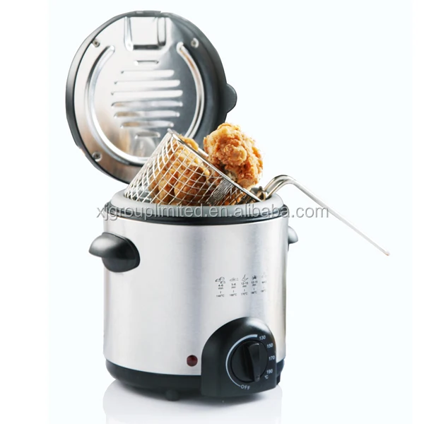 Home & Kitchen 600W 0.5L Stainless Steel Compact Mini Deep Fat Fryer