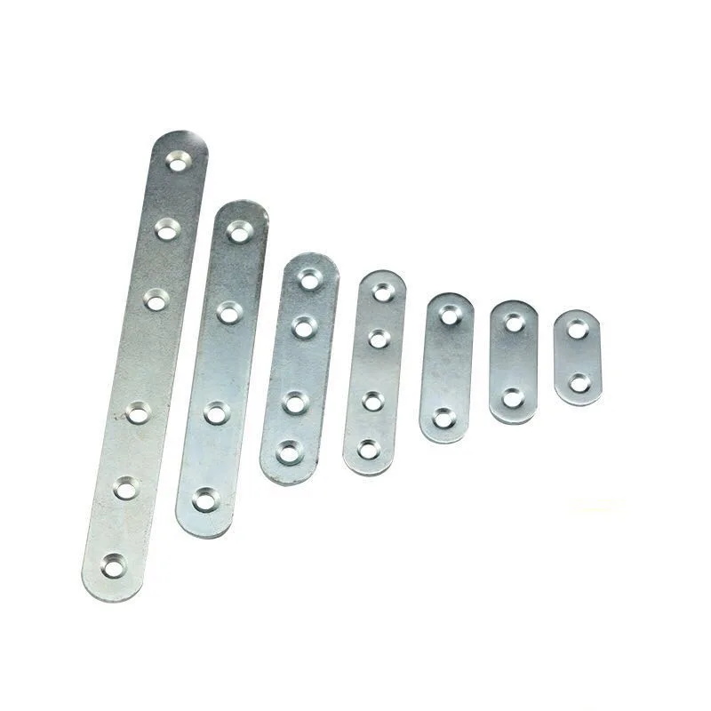 Custom Made Galvanized Straight Flat Metal Mending Fixing Plate Bracket