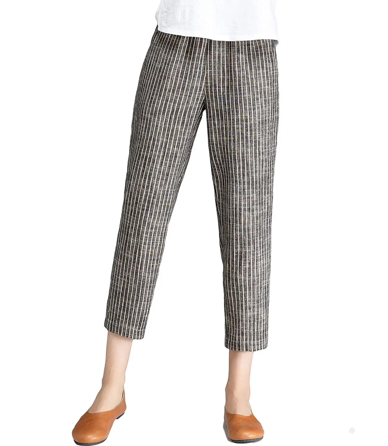 linen cropped pants