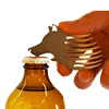 WB200-03 New Product Metal Wolf Key Chain Pocket Beard Comb