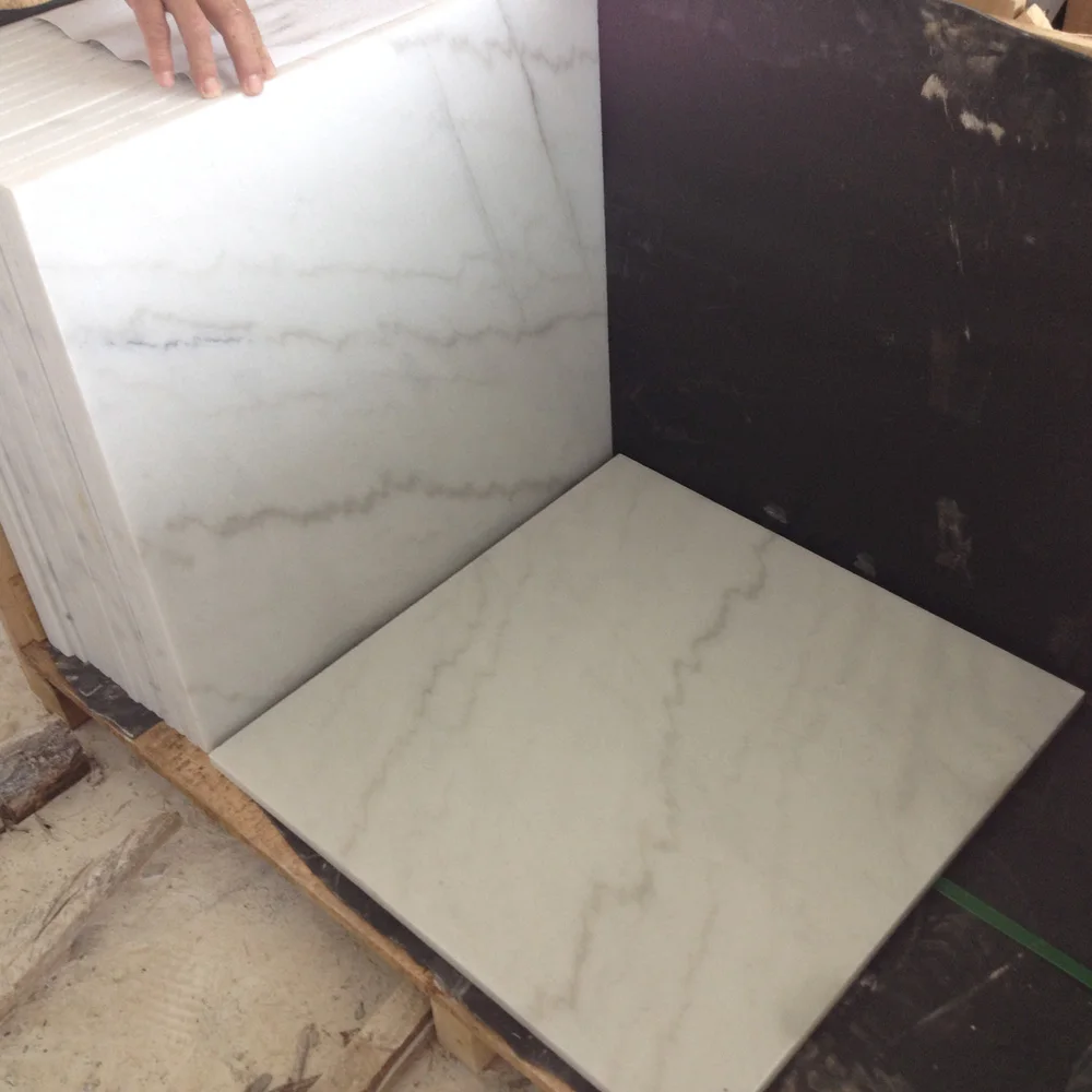 新设计便宜的价格白色防滑楼梯大理石