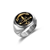 Vintage Viking Jewelry Made In China Custom Engraved Anchor Shaped Titanium Steel Rings For Men