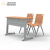 School Chairs desk manufacturers study chair student attached guangzhou Sets desks and chair standard classroom desk Metal