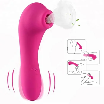 Clitoral vibrator with suction