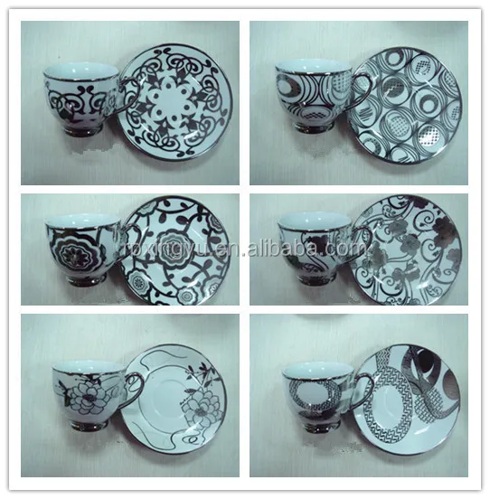 Silver Rim Tea Cup Sets,Tea Cup And Saucer Wholesale Buy Tea Cup And Saucer,Tea Cup Sets