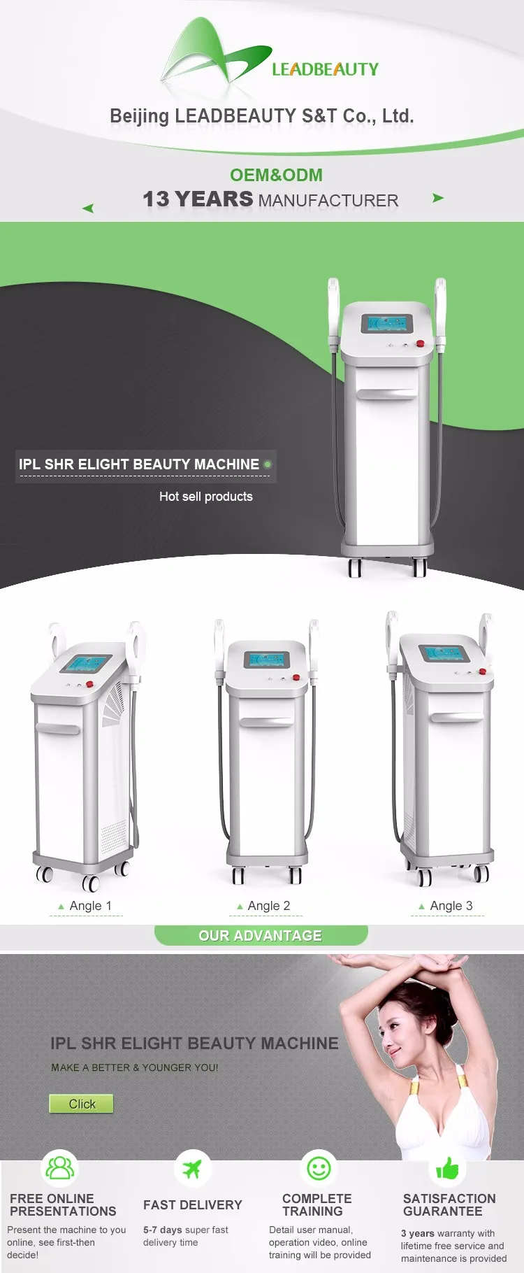 Big spot size IPL & Hair shaving machine & lumenis ipl quantum for skin rejuvenation acne
