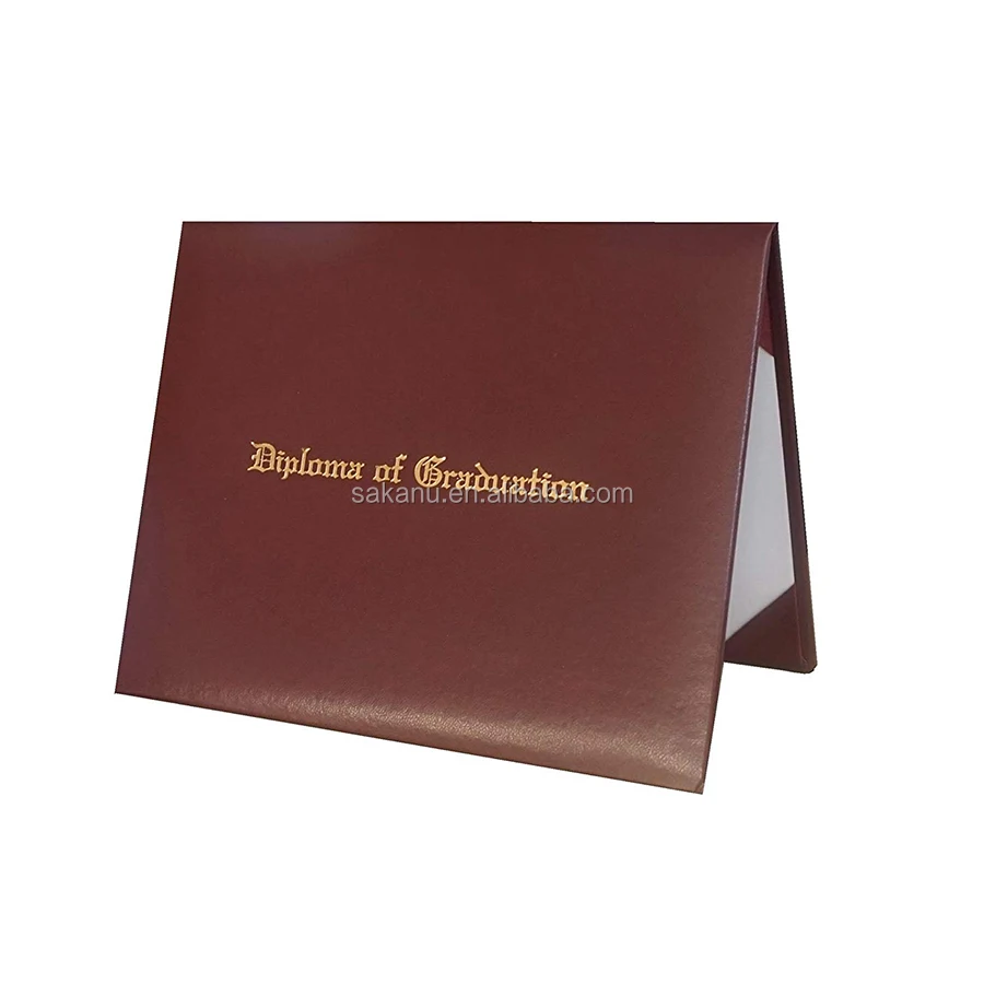 Certificate Cover Imprinted "Diploma Of Graduation" Smooth Diploma Cover 8.5"... 