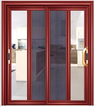 Standard Size Aluminium Front Aluminium Doors With Grid Screen
