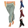 2019 New Arrival Ecowalson Women Drawstring side split harem pants wide leg pants Beach pant