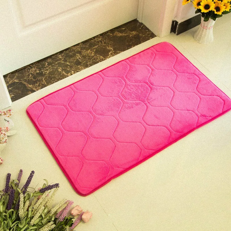 Charmcci 800114 Non Slip Bath Rug Memory Foam Bath Rug Bath Mat Pattern