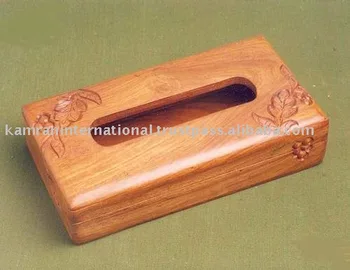Wooden Tissue Paper Box Carved Rectangular Wooden Tissue Paper Box Carved Rectangular Refillable