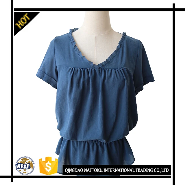 Popular and soft cotton confortable custom women t shirt latest shirt designs for women