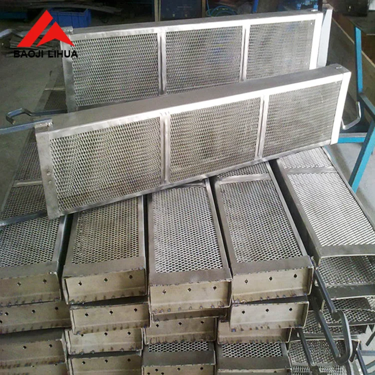 Gr1 Gr2 titanium basket for anodizing for Water treatment