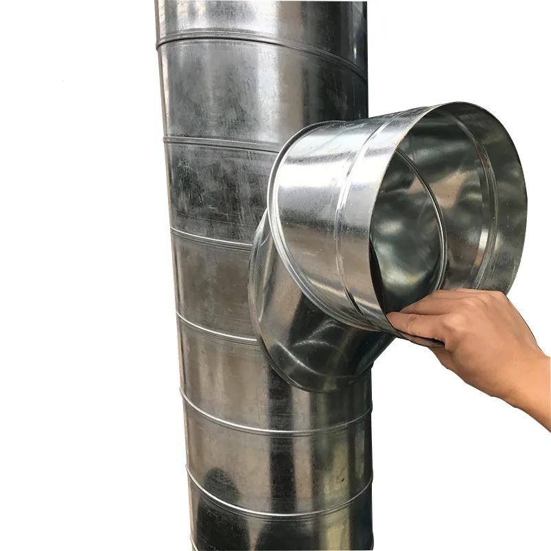 Hvac System Air Duct Accessories Ventilation Galvanized Saddle Spiral