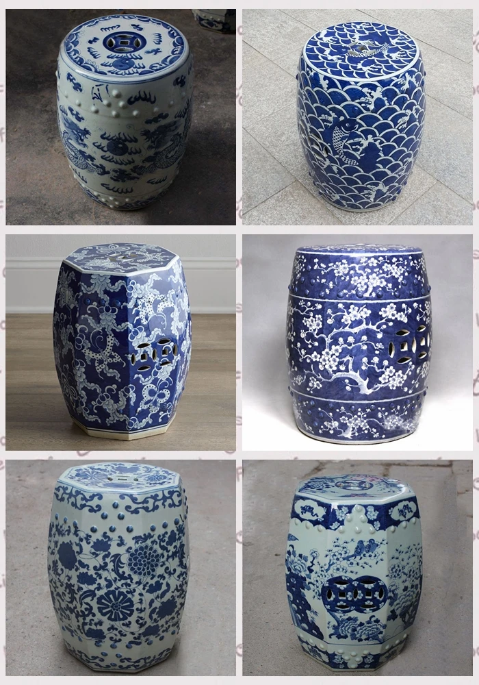 Luxus Chinesische Antike Hand Bemaltes Porzellan Garten Stühle - Buy