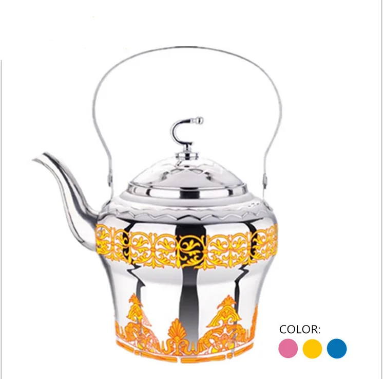 Asian restaurant style stainless steel tea pot