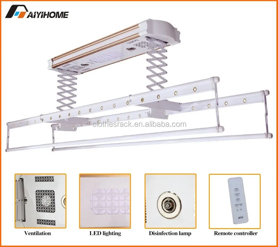 Ay 618 15fsg Ceiling Mounted Automatic Clothes Drying Rack Buy Clothes Drying Rack Automatic Clothes Drying Rack Ceiling Mounted Clothes Rack