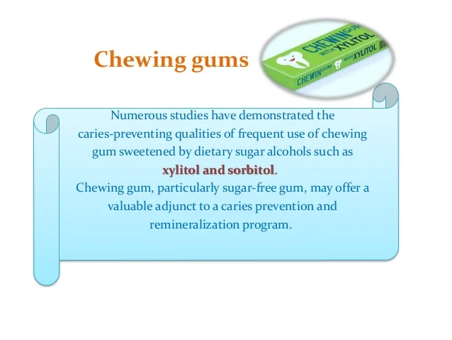 dental chewing gum with xylitol