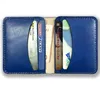 Handmade leather Card Wallet, Hand Stitched Wallet, Navy Blue Wallet Custom Debit Card Holder