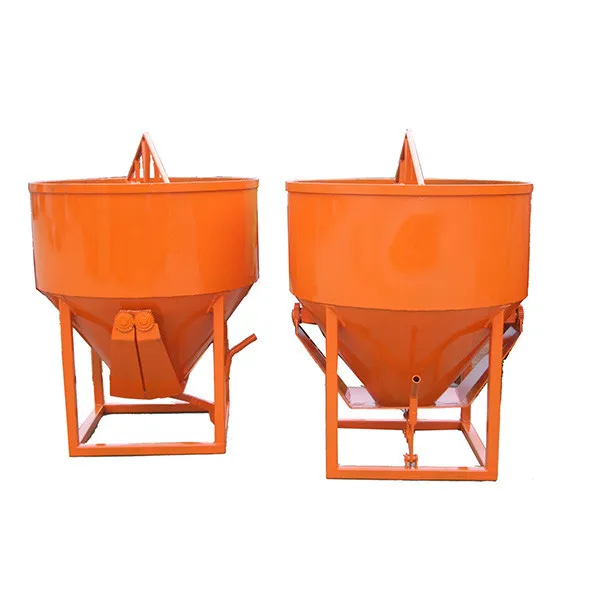 Concrete Lifting Bucket For Crane For Manual Chute And Cone Dual