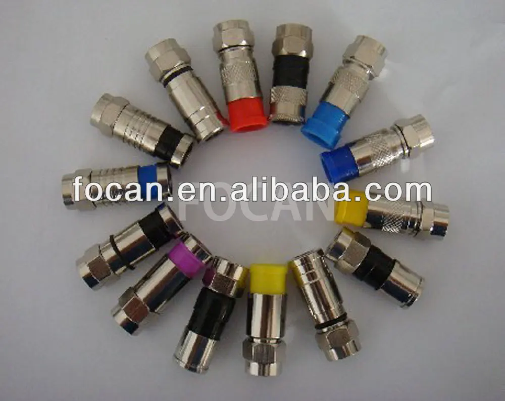 Pcttrs6 F Compression Connectors For Rg6,Rg59 And Rg11 Universal Rg6