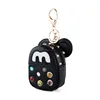 Fashion purse keychain Exquisite backpack charms leather keychain