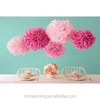 2014 wholesale artificial paper flowers colorful tissue paper pom paper flower balls