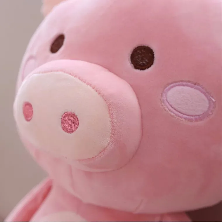 Factory Sale Oem Quality Hot Plush Toy Pig With Pink Color And