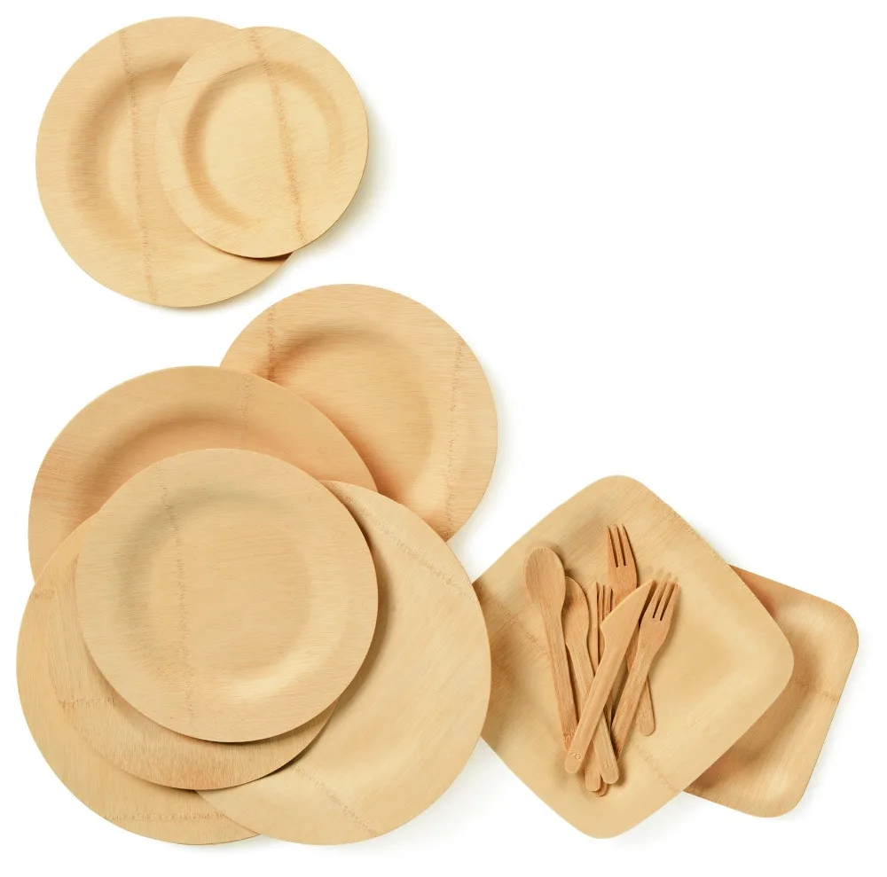 Disposable Round Bamboo Plate For Restaurant Buy Bamboo Plate,Bamboo