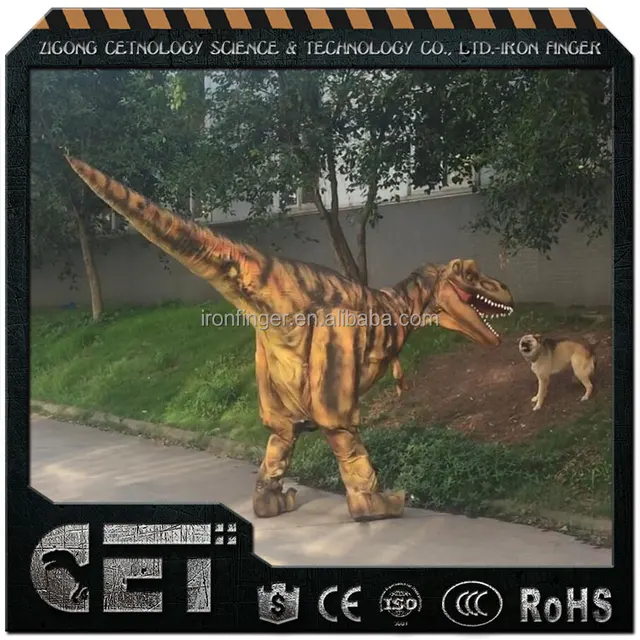 Cet-A-1420 zoo supplies 4.2m long realistic dinosaur costume t rex