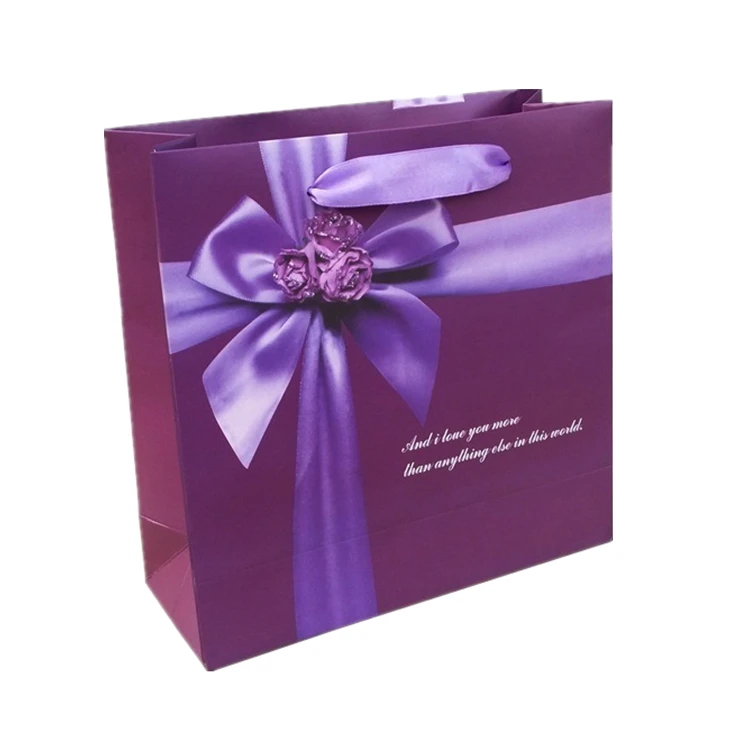 Luxury Sweet Purple Chocolate Packaging Box In Delhi With Bowknot - Buy ...
