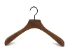 wide shoulder wooden clothing hangers cherry color custom logo