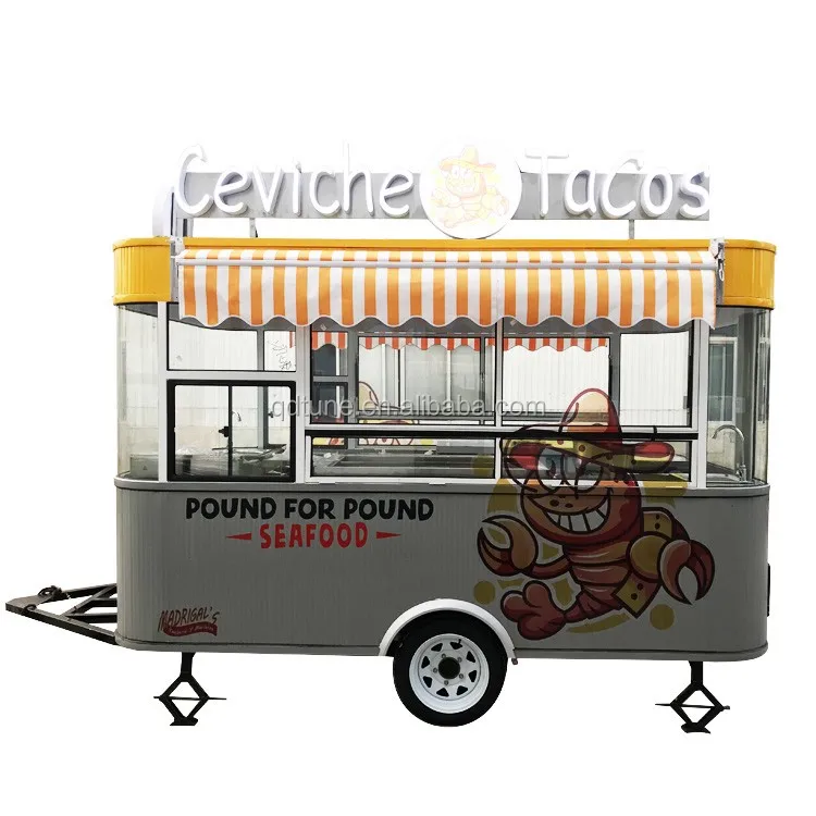 Best Designed Mobile Food Truck Full Kitchen Food Court Van Fast Food Van For Sale factory