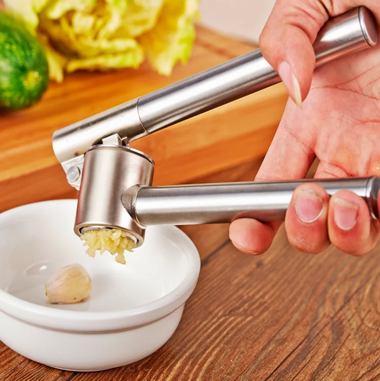 Stainless Steel Garlic Squeezer Professional Crusher Peeler Garlic