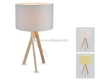 oak tripod table lamp